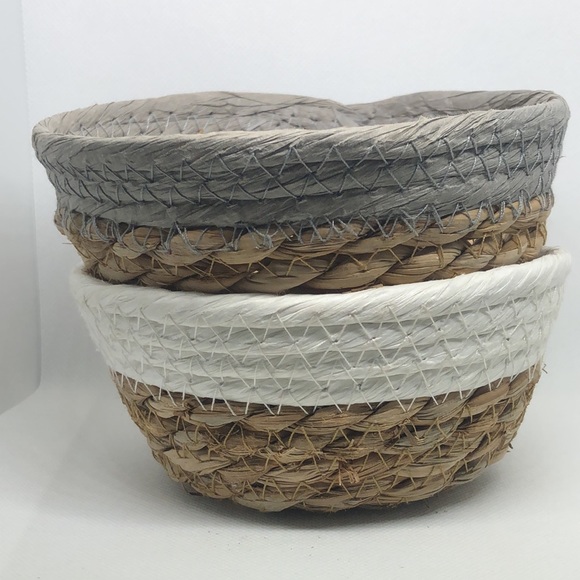 🩶🤍🩶 Birch & Vine Woven Basket Set of 2 Where Value & Style Meets 🩶🤍🩶 NWT - Picture 3 of 7